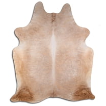 8.5 Ft X 7 Ft Brazilian Cowhide Skin Rug by Hilason Hair-On Leather Carpet