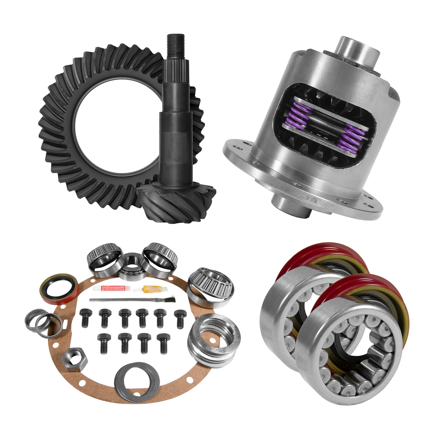 Yukon 8.875 GM 3.73 Ring & Pinion Kit With Bearings & Seals - Complete Install Kit For Rear Axle