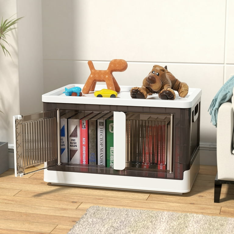 8.5 Gal Storage Cabinet Storage Containers Plastic Shelves Organizer Collapsible Totes for Storage Folding Storage Box Storage Bins Stackable