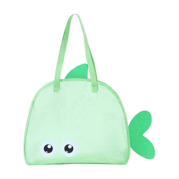 8.5 Gallon Large Mesh Beach Bag for Kids Toys Sandproof Tote with Drawstring Resilient Nylon Storage Pouch