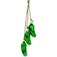 thumbnail image 1 of Northlight 8.5" Green Shiny Pickle Cluster Trio Glass Christmas Ornament, 1 of 5