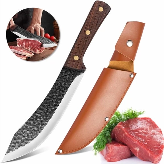 8.5 Hand Forged Cleaver Butcher Knife Meat Chopping Slicing Kitchen Chef Knife