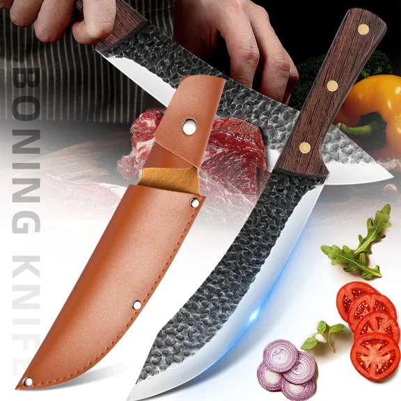 8.5" Hand Forged Cleaver Butcher Knife Meat Chopping Slicing Kitchen Chef Knife