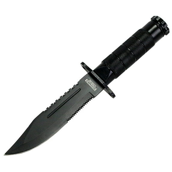 8.5" Heavy Duty Black Mini Survival Knife with Sheath