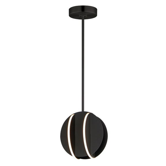 E21482-BK-ET2 Lighting-Interval - 8.5 Inch 18W 1 LED Mini Sphere Pendant-Black Finish