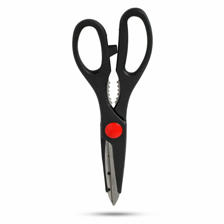 Kitchen Magnetic Scissors for Fish Chicken Bone Vegetables Household Stainless Steel Multi Function Cutter Shears Cooking Tools, Size: Black Gray, Red