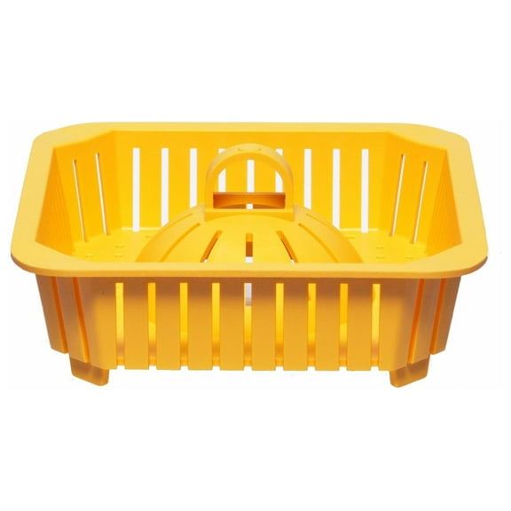 8.5 Inch Floor Sink Strainer Basket - Fits 12 Inch Sinks - Zurn, Oatey, Wade, Josam - Restaurant Kitchen Drain Strainer - Dishwasher Safe - Prevents Clogs & Debris Yellow