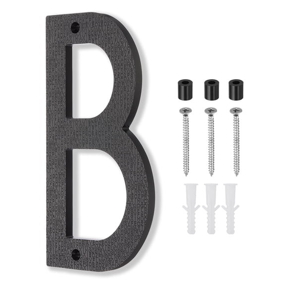 Uxcell Black House Number, House Address Numbers Sign Large Floating Letter B