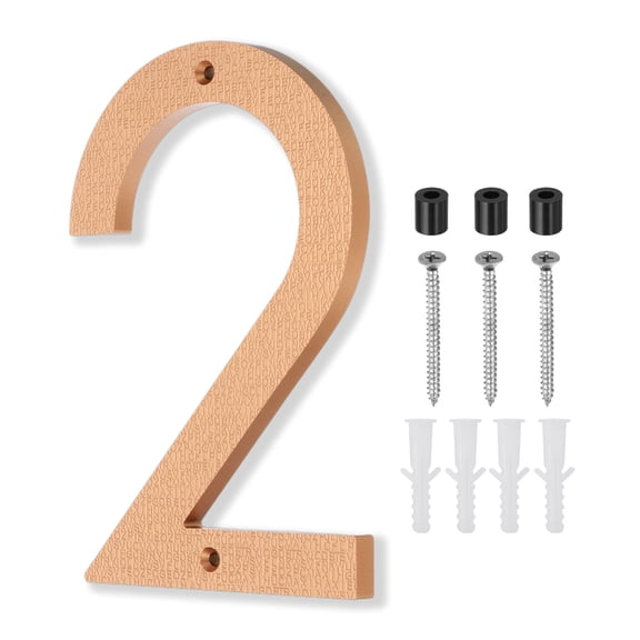 Uxcell Gold House Number, House Address Numbers Sign Large Floating Number 2