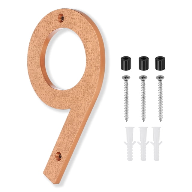 Uxcell Gold House Number, House Address Numbers Sign Large Floating Number 9
