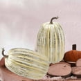 thumbnail image 1 of 8.5 Inch Large Fake Pumpkins for Decorating Big Decorative Foam Pumpkins for Fall Decor, Artificial Plastic Pumpkins Perfect for Halloween Decor Thanksgiving Table Decor (Gold), 1 of 6