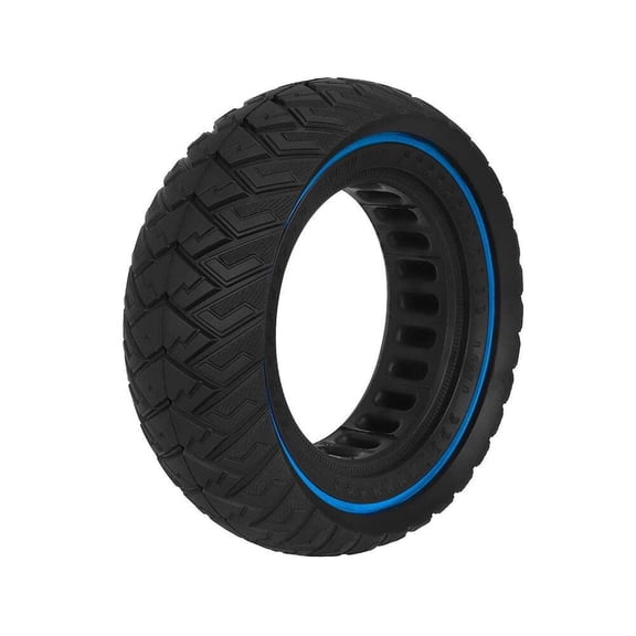 8.5-Inch Off-Road Solid Rubber Tire With Blue Or Red Line For Scooters Compatible For 134 Mm Inner Diameter(Blue)