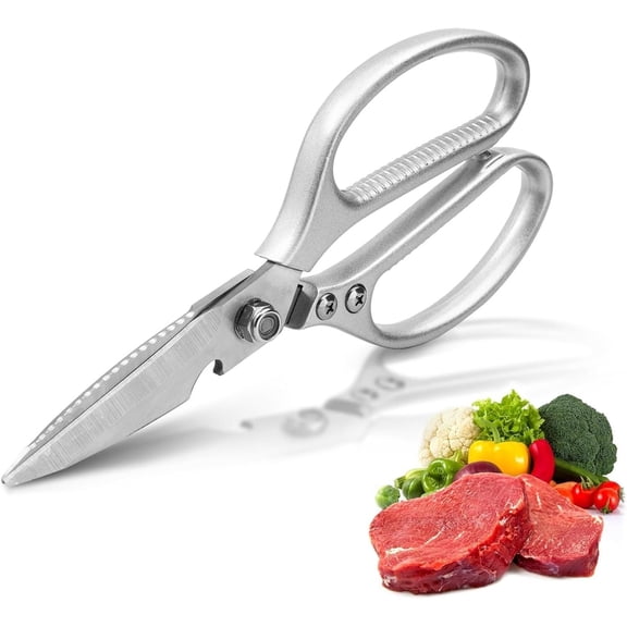 8.5" Kitchen for Chef Heavy Duty Culinary Scissor Full Metal Professional Kitchen Shears for Cooking Chicken Meat Pizza,