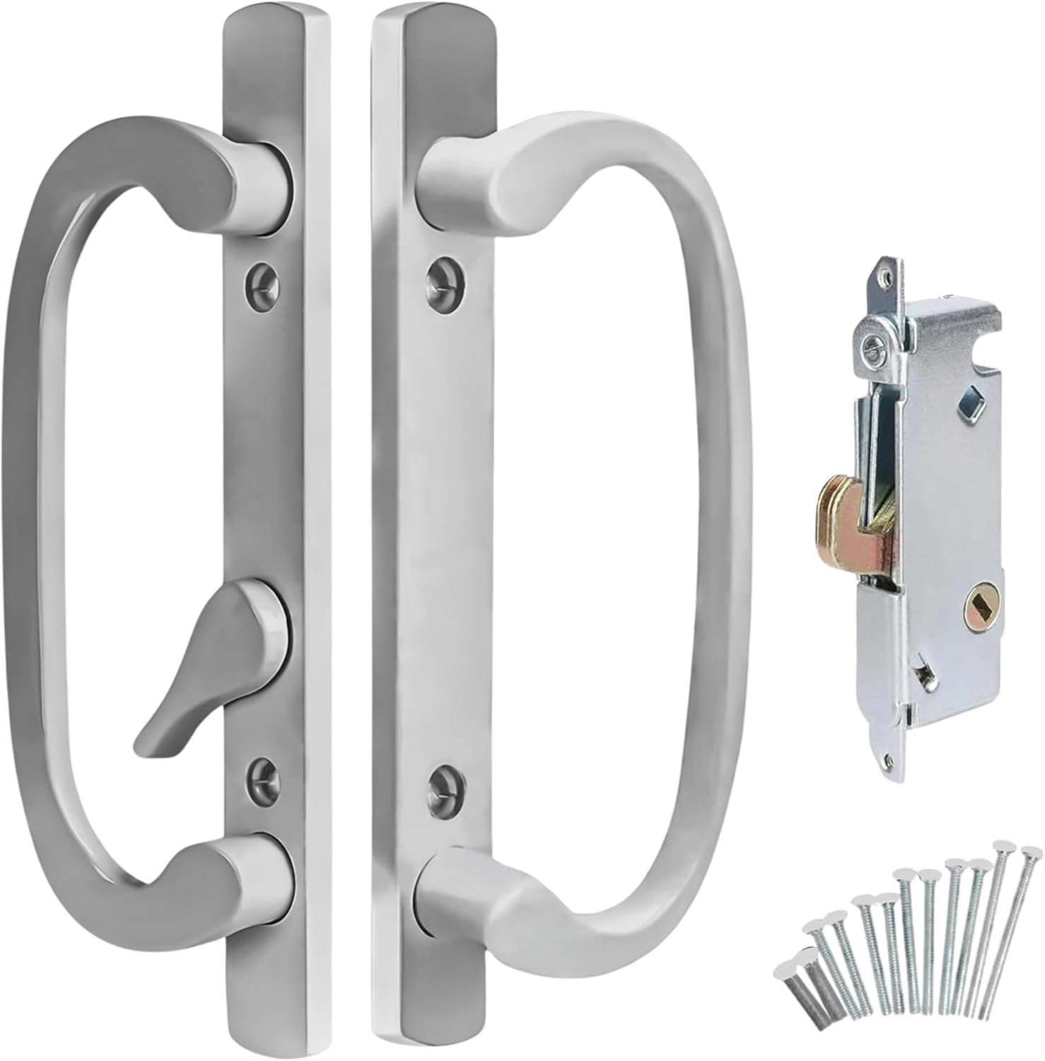 8.5" Legacy Sliding Patio Glass Door Offset Black Handle Set Sash