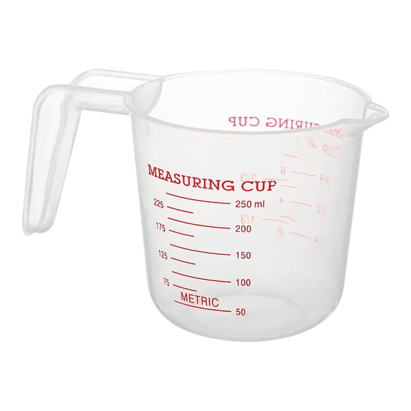 8.5 Oz / 250 Ml High Clear Plastic Measuring Cup With Handle, Stackable Food Grade Liquid Measuring Cup With Drip-Free Spout, Shatterproof For Baking Cooking Kitchen Daily Use
