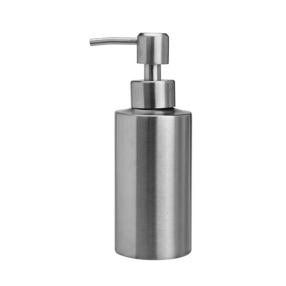 8.5 Oz Kitchen Soap Dispenser with 304 Rust Proof Stainless Steel Pump, Refillable Liquid Soap Dispenser for Bathroom, Kitchen, Hand Soap, Dish Soap (Silver)