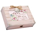 thumbnail image 1 of Cottage Garden - Love Bears Hopes Endures Blush Pink Wood Locket Music Box Plays How Great Thou Art, 1 of 1