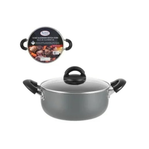 8.5-Quart Aluminum Dutch Oven with Lid  Nonstick, Even Heat, Stay-Cool Handles | Trending Kitchen Dcor & Family-Sized Cookware