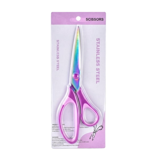 8.5 in Sewing Shears for Fabric Cutting, Soft Grip Handle, Titanium Coated Scissors for Home Craft Sewing and DIY, Sharp Multipurpose Stainless Steel Shears for Fabric Paper, Holiday Gift, Purple