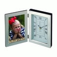 thumbnail image 1 of 8.5" Silhouette Silver Hinged Clock and Photo Frame, 1 of 2