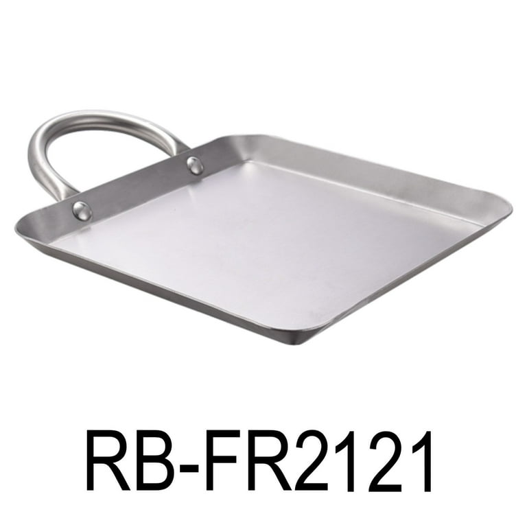 8.5 Stainless Steel Flat Square Fry Pan Comal