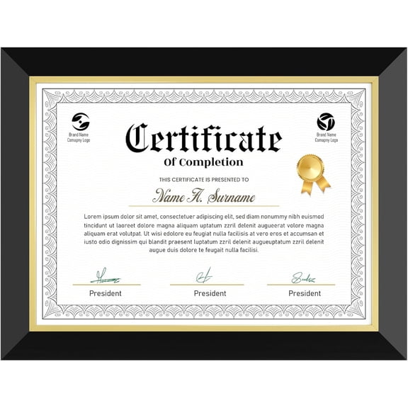 8.5 X 11 Diploma Certificate Frames, Black and Gold Diploma Frame Document Frame With Clear Plexiglass For Wall Display, High School/College/Degree Frame, Picture Frame Graduation Gift 2025