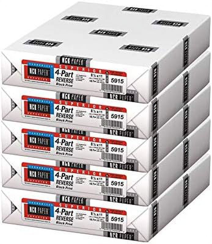 8.5 X 11 Superior Carbonless Paper, Ncr5915, 4 Part Reverse (White