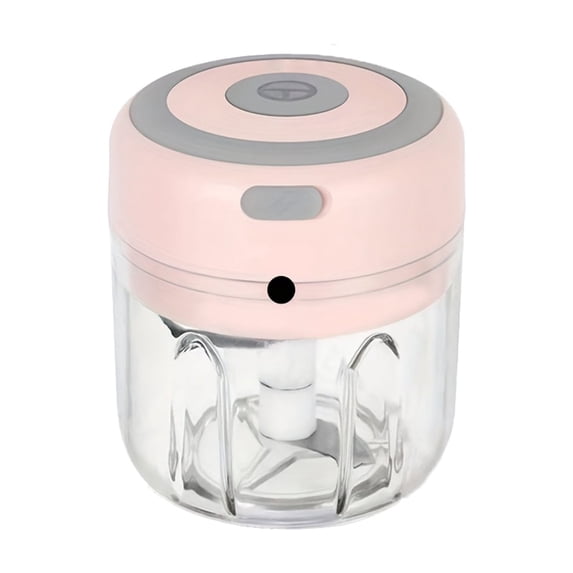 8.5 fl oz Electric Garlic Chopper, Mini Wireless Food Processor with 3 Sharp Blades, 250ml Portable USB Rechargeable, Multi-functional Mixer for Onions Ginger Meat and Boy Food, F