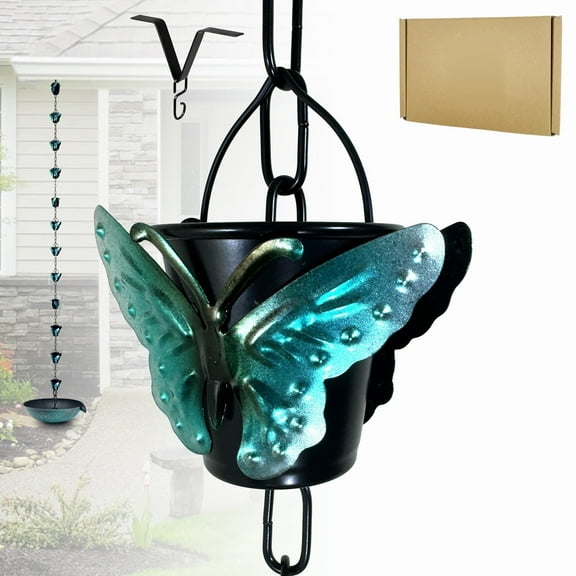 8.5 ft. Rain Chain for Gutters, Rainwater Collectors and Diverters