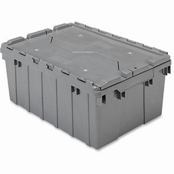 8.5 gal Attached Lid Storage Container Box, Grey