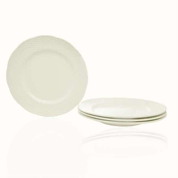 8.5 in. Nantucket White Salad Plates - Set of 4