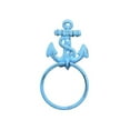 thumbnail image 1 of 8.5 in. Rustic Cast Iron Anchor Towel Holder - Light Blue, 1 of 1