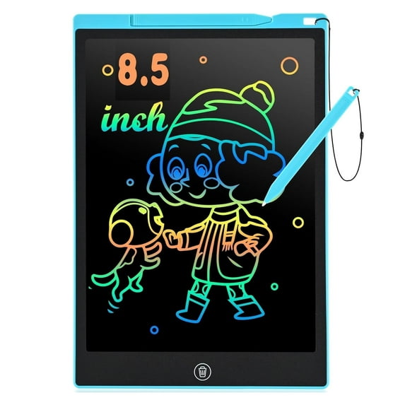Cimetech LCD Writing Tablet, 8.5 inch Reusable Drawing Pad for Kids, Colorful Screen Drawing Tablet Doodle Board w/ Stylus Pen, Toy for 3 4 5 6 7 8 Years Old Kids, Gifts for Kids and Adults (Blue)