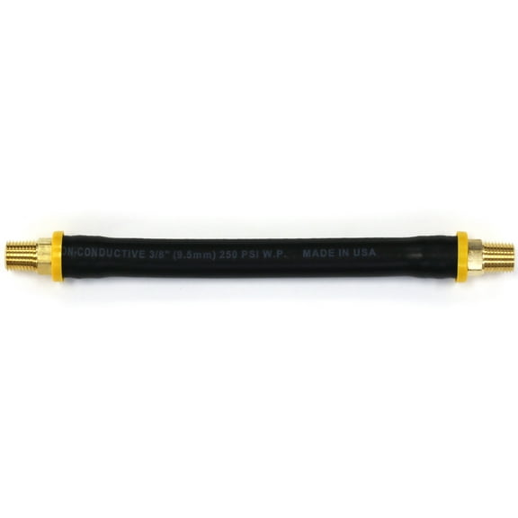 8.5-inch Short Air Compressor Hose: 1/4' Male NPT to 1/4' Male NPT Connections