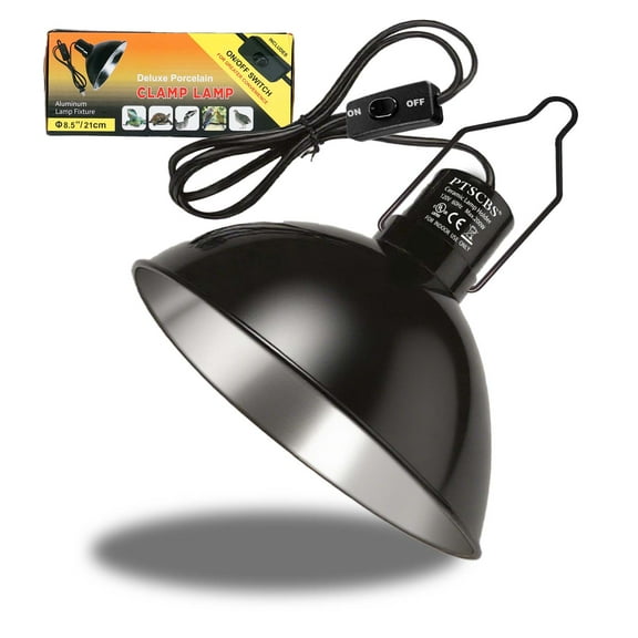 8.5-inch standard lamp dome for reptile heating lamps, object heat ceramic heat emitters, up to 200W for bearded dragons turtles snakes and lizards lamps E26