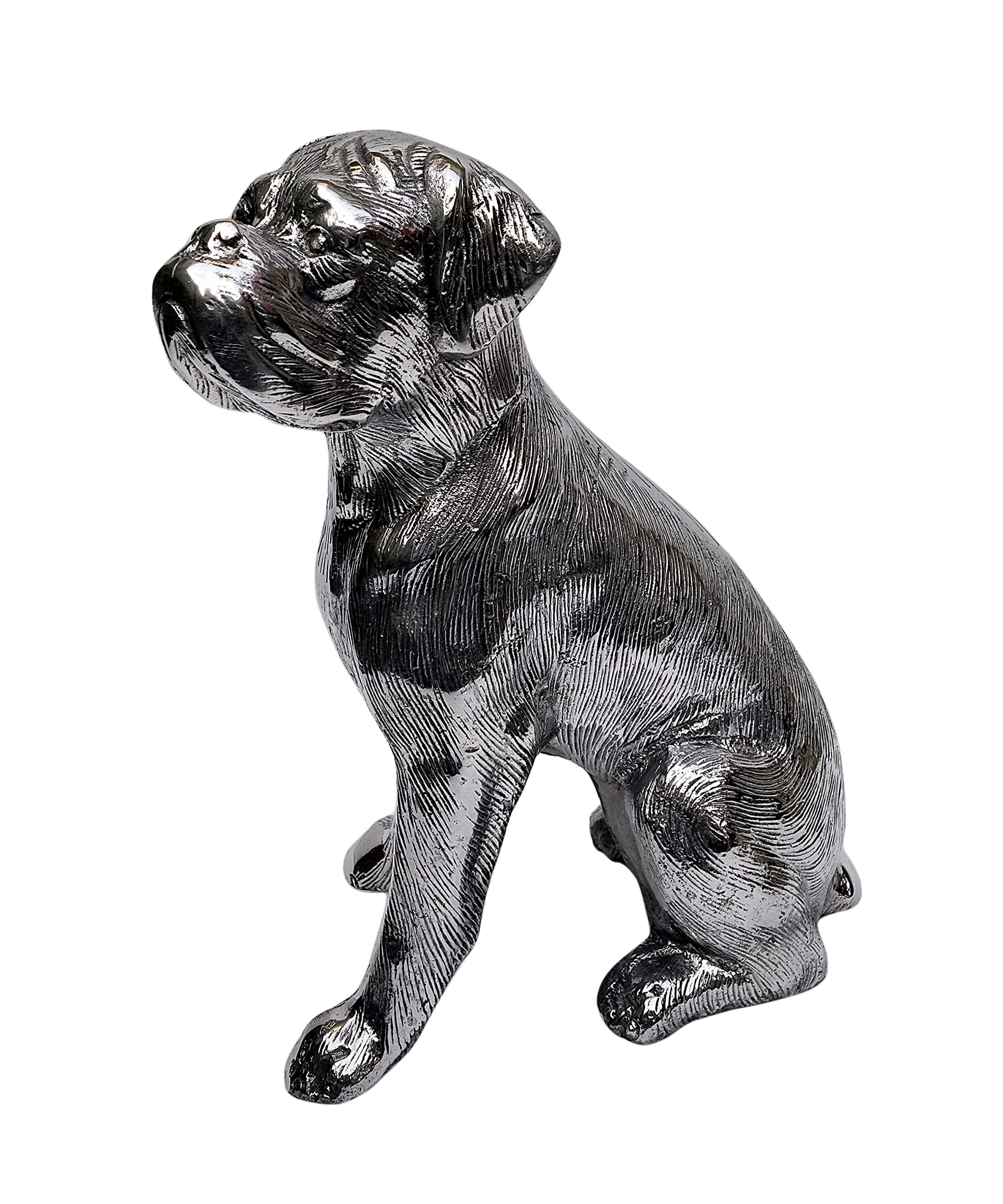 Tall Dog Figurine – Modern Aluminum Sculpture-5X2.4X8'