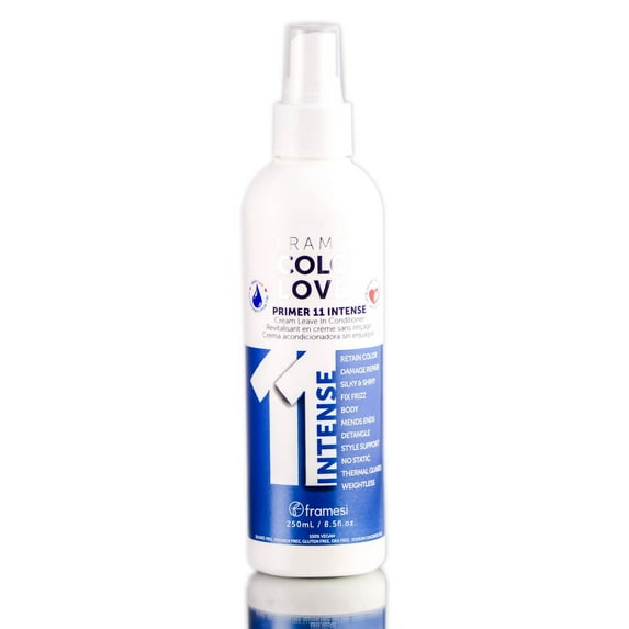 {8.5 oz} Framesi Color Lover Primer 11 Intense Cream Leave-in Conditioner w/ SLEEKSHOP Hair Rat Tail Steel Pin Comb for Scalp