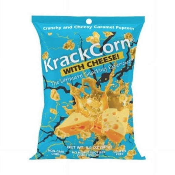 8.5 oz KrackCorn with Cheese Crunchy & Cheesy Caramel Popcorn