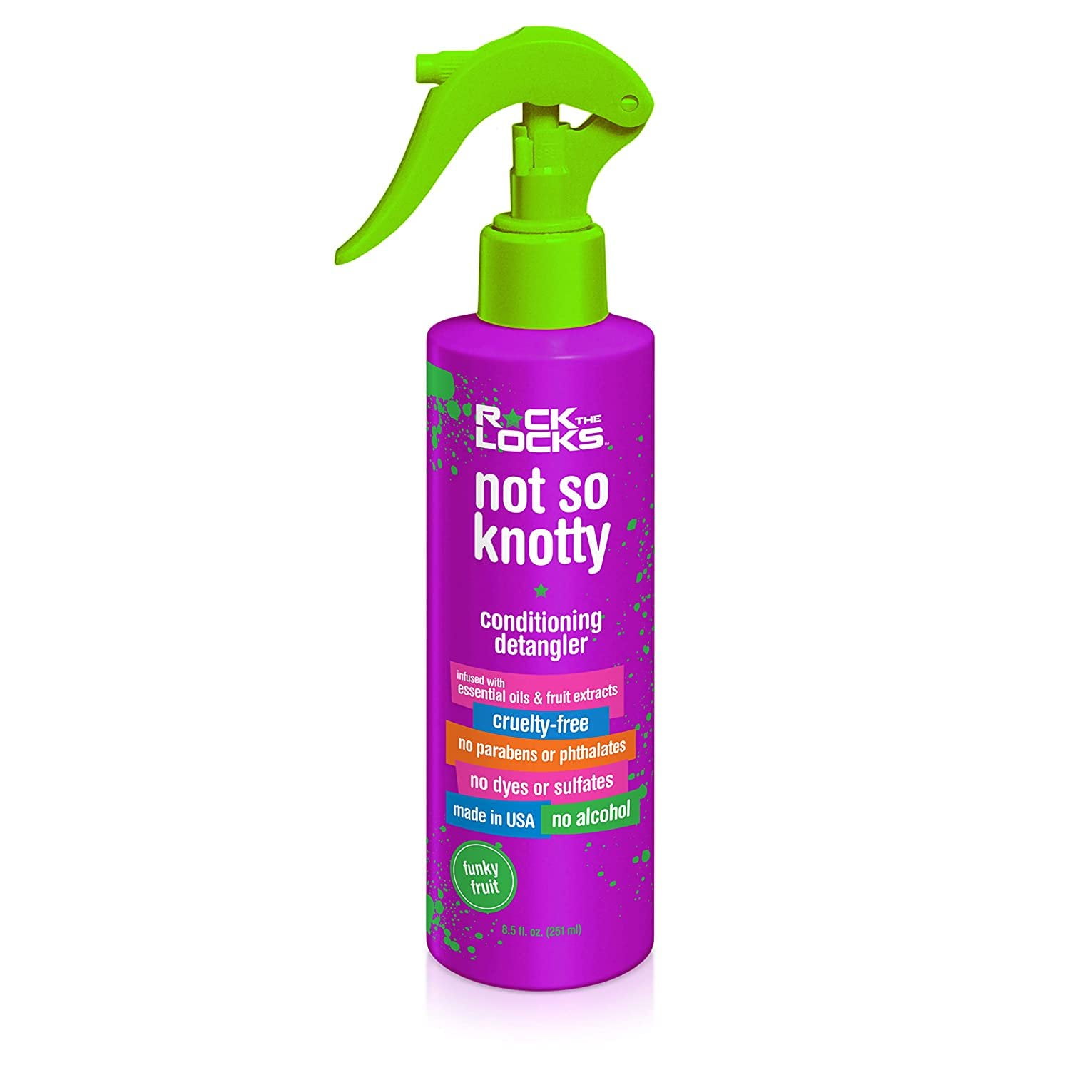 Not Less Locks Rock the Locks 8.5 oz. Kids Conditioning Detangler, Sulfate-Free, Funky ...