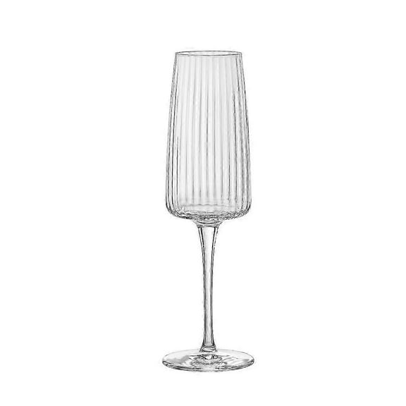 8.5 oz Ribbed Prosecco and Champagne Glass Set