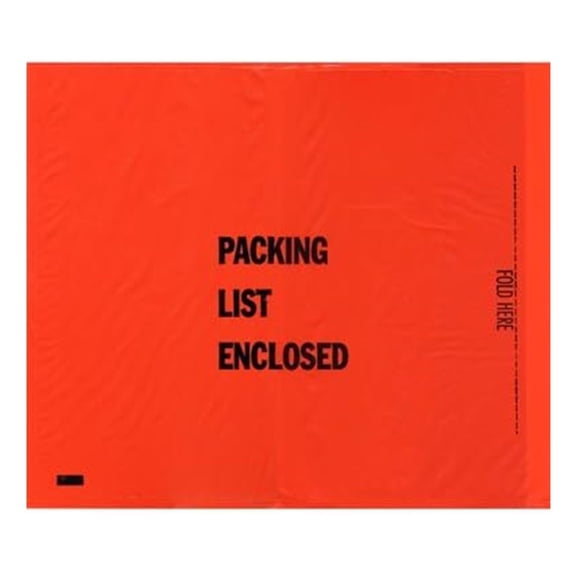 8.5" x 10" "Packing List Enclosed" (Military) End-Loading Packing Envelope Military Spec. Ppp-E-540C, Class 1 Style 4. G-30-E/L - Box / 500