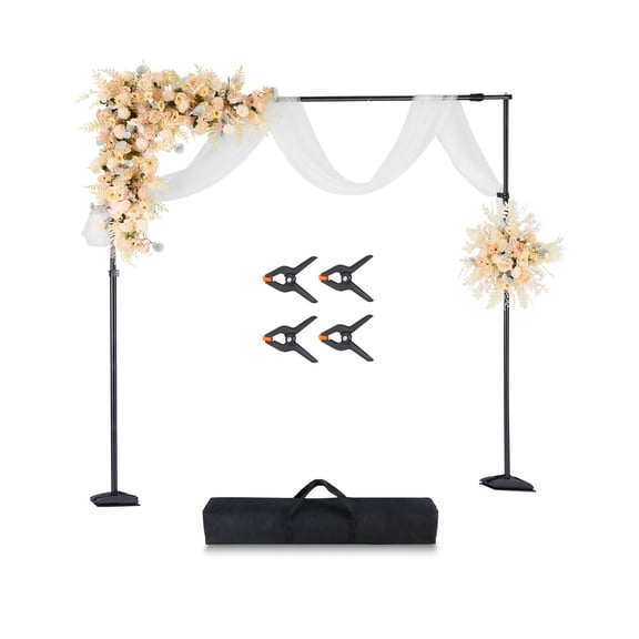 8.5 x 10 ft Adjustable Backdrop Stand, convenient, 7 Crossbars, Heavy for Wedding Photo Video Studio Party
