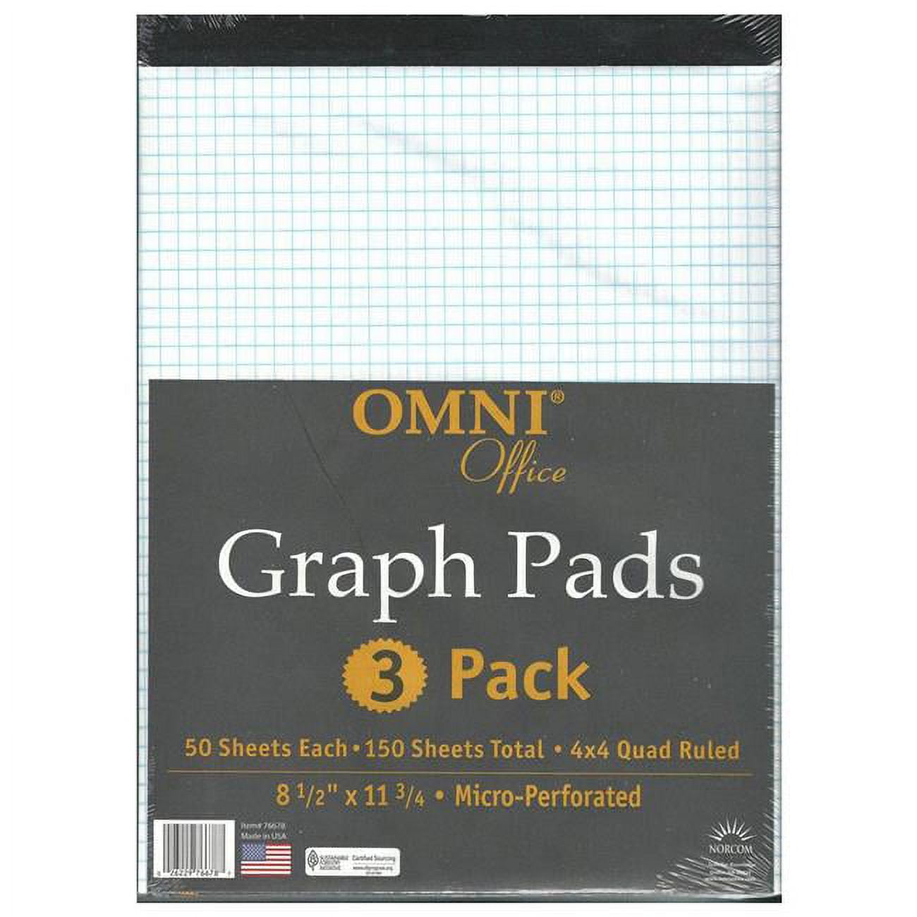 Sticky Notes Graph Pads: 8.5” x 11”