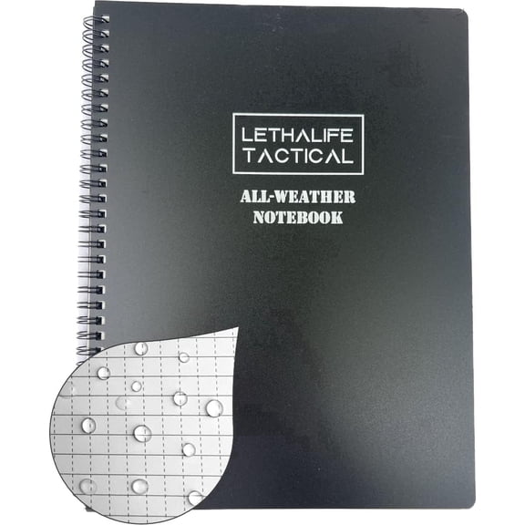8.5 x 11 All Weather Notepad (Black)