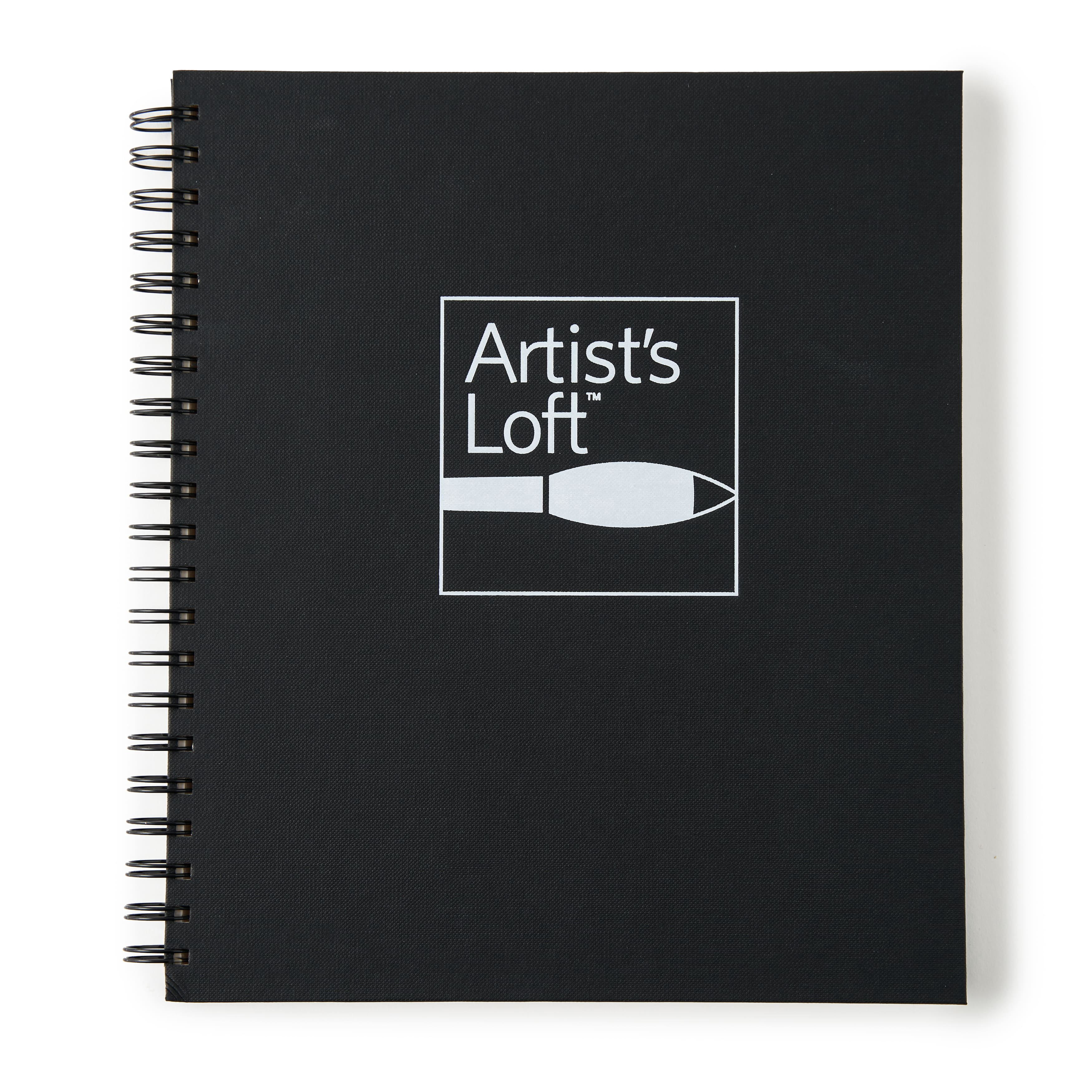 8.5" x 11" Black Hard Cover Watercolor Pad by Artist's Loft - Heavyweight and Acid Free Paper for Wet and Dry Mediums and Techniques - 1 Pack