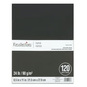 8.5" x 11" Black Paper Pack by Recollections - Premium Scrapbook & Crafting Paper for DIY Projects - Card Making - & Decorative Arts - 120 Sheets