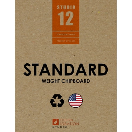 8.5" x 11" Chipboard. STANDARD. Studio 12 Chipboard Sheets. Loose Sheet Pack.