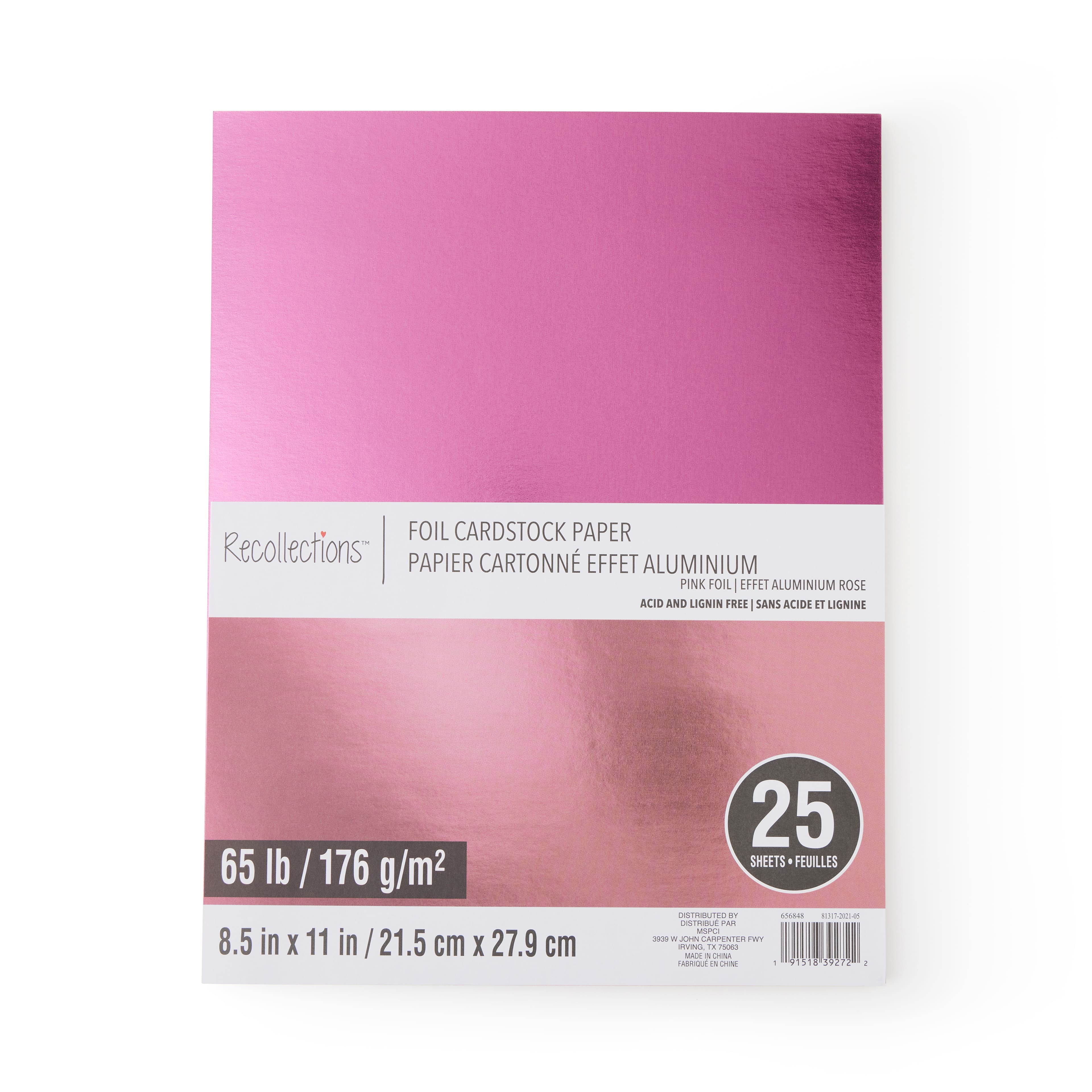 8.5" x 11" Foil Cardstock Paper by Recollections™, 25 Sheets