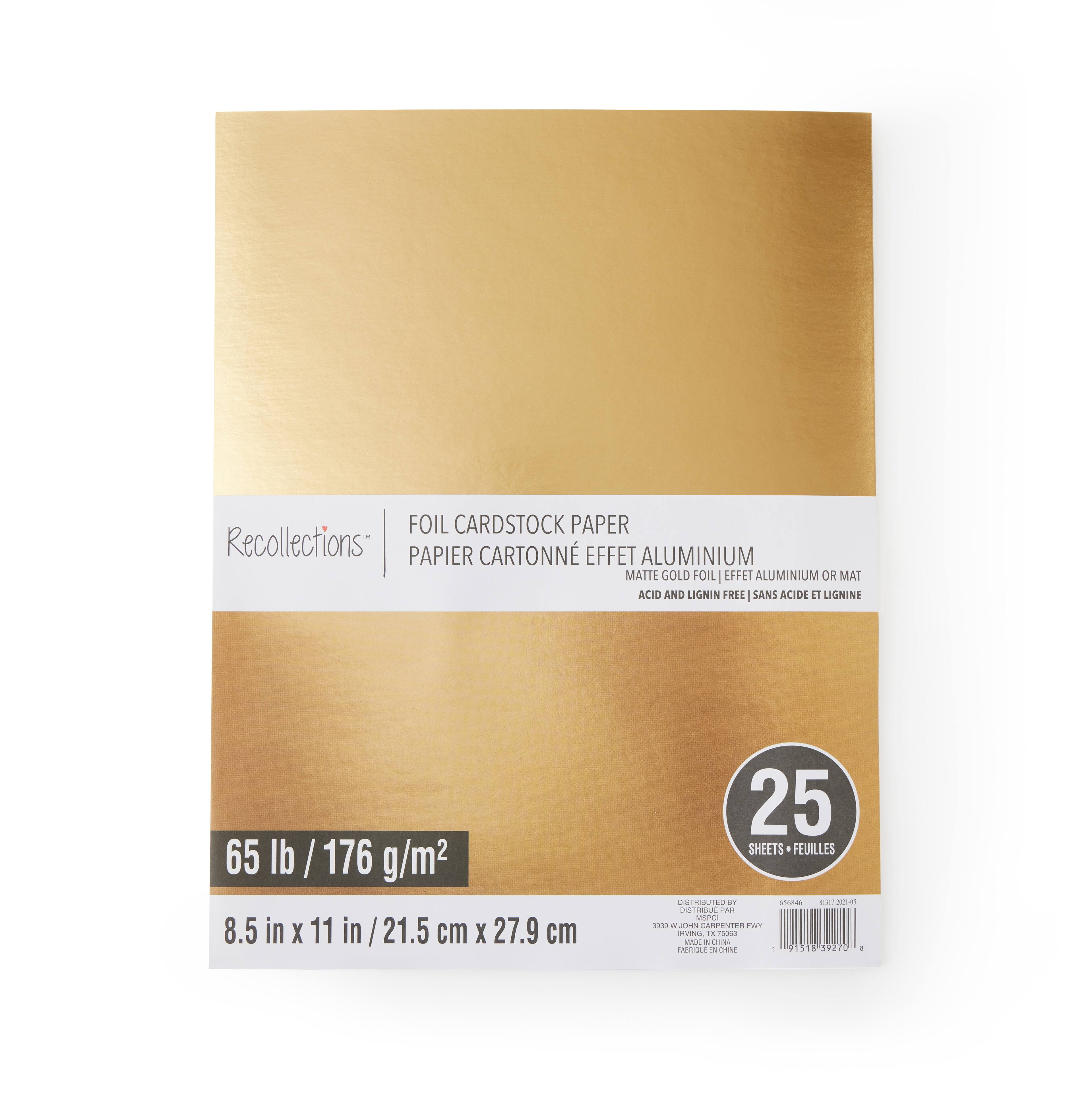 8.5 x 11 Foil Cardstock Paper by Recollections™, 25 Sheets 