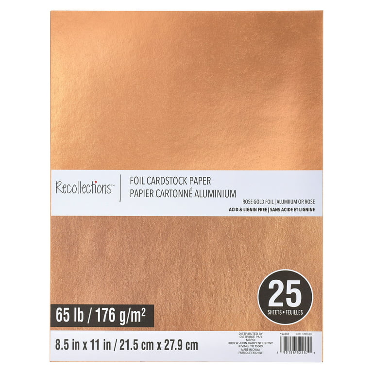 8.5 x 11 Foil Cardstock Paper by Recollections™, 25 Sheets